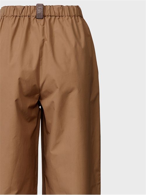 Cotton poplin trousers with elastic waist and diamond thread FABIANA FILIPPI | PAD266F456L5821268